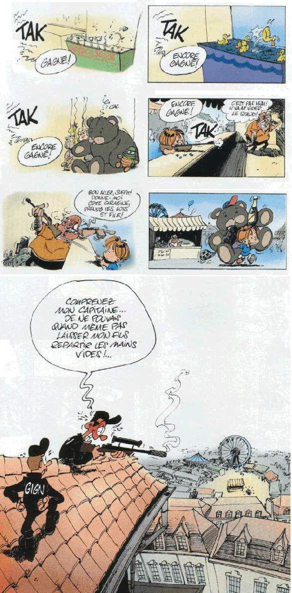 BD humoristique tireur d'élite
